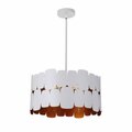 Craftmade sabrina 4 Light Pendant in Matte White/Gold Luster 56694-MWWGLR